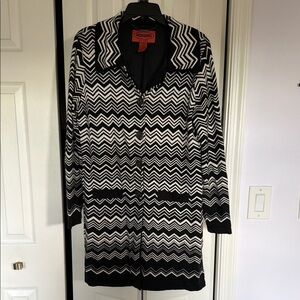 Missoni x Target Black and White Zigzag Women's Sweater Coat